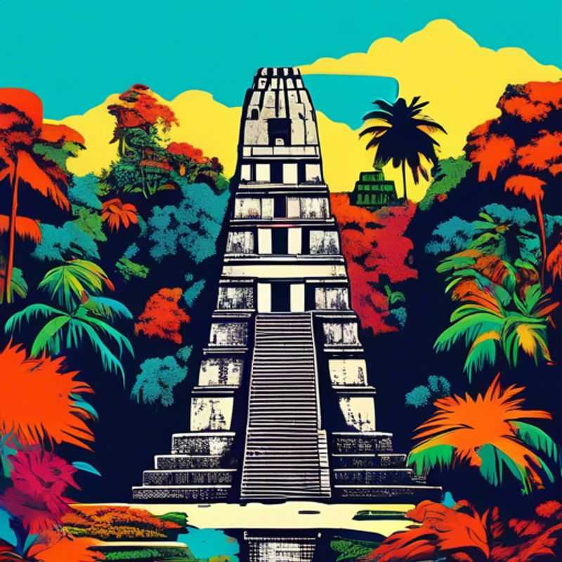 Les ruines mayas de Tikal au Guatemala, un site archéologique impressionnant.