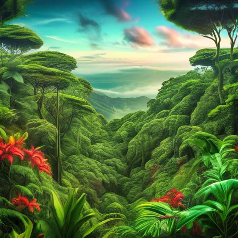 Paysage époustouflant de Monteverde, Costa Rica :