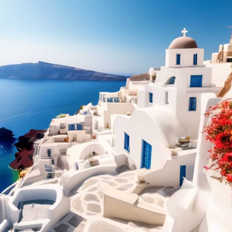 Santorin, Grèce: Une vue époustouflante des maisons blanchies à la chaux et de la caldera, illustrant le coût potentiellement élevé d'un séjour sur cette île idyllique.