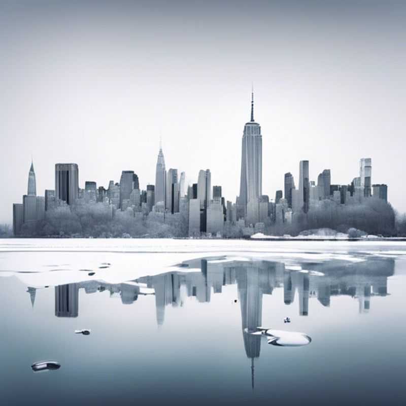 Vue imprenable sur la skyline de New York, illustrant le coût de la vie potentiellement élevé de la ville.