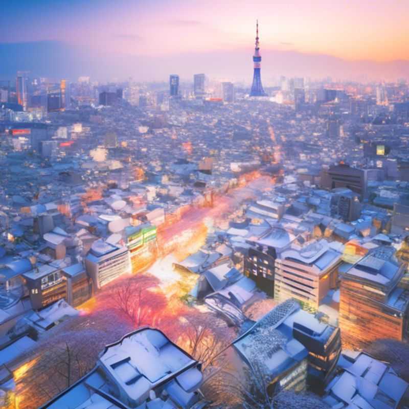 Tokyo, Japon : Vue urbaine illustrant le coût de la vie, entre gratte-ciel modernes et quartiers traditionnels.