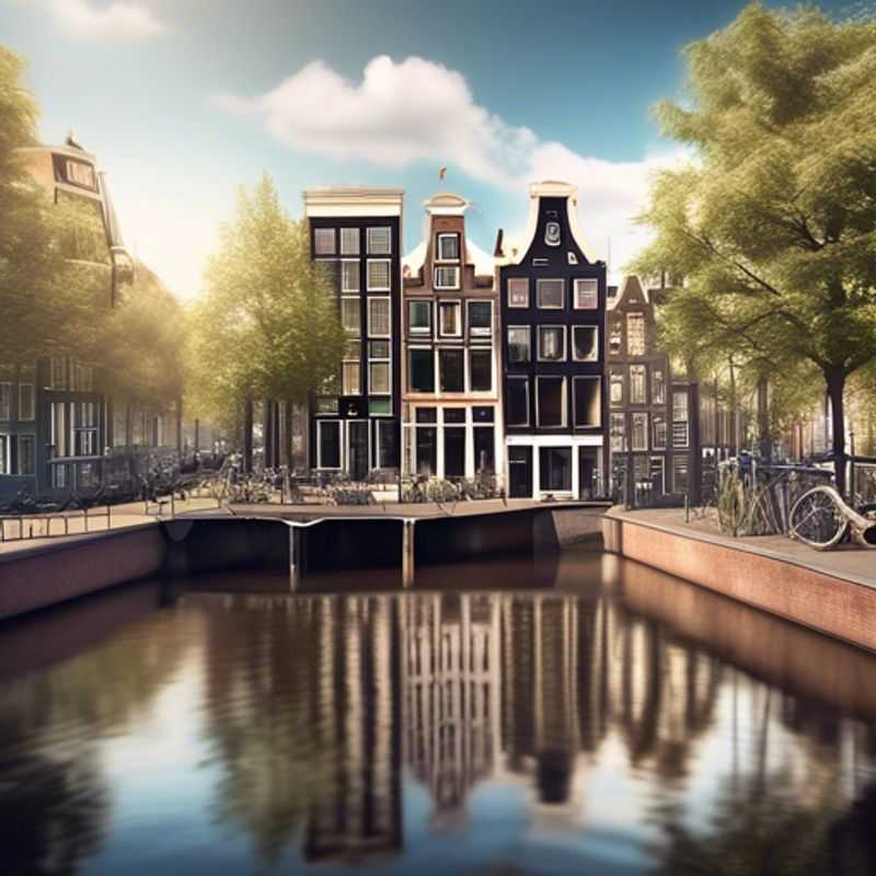 Amsterdam en hiver : canaux gelés et maisons pittoresques.