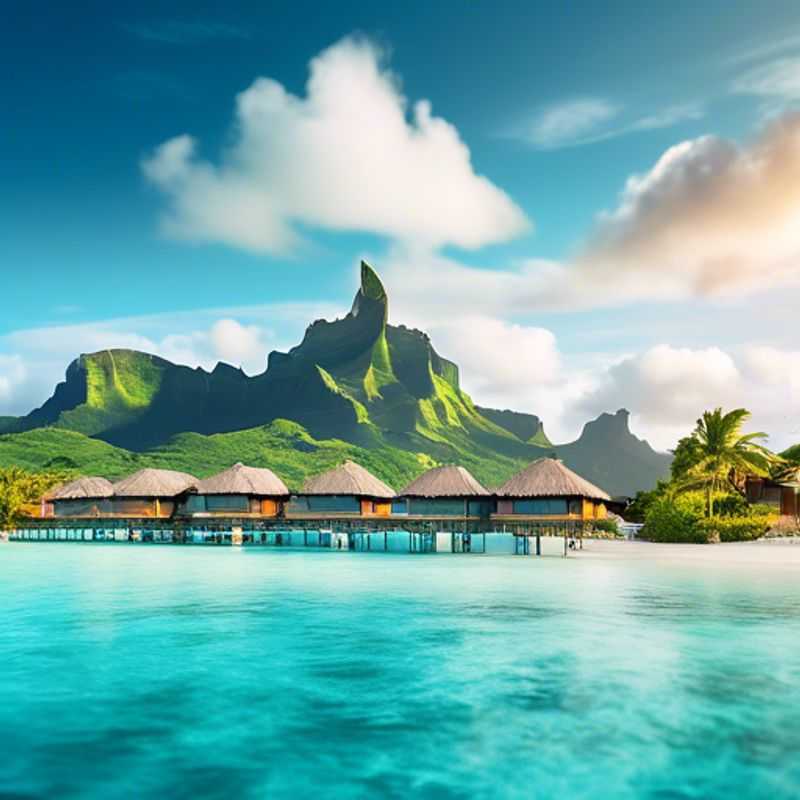 Lagune turquoise de Bora Bora, Polynésie française : un aperçu du coût potentiel d'un séjour paradisiaque.