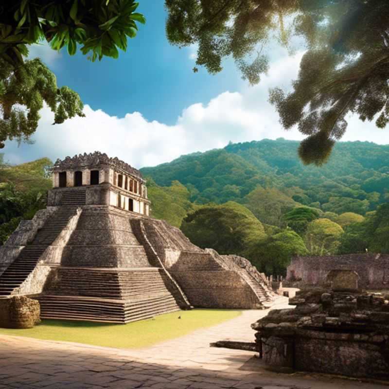 Copán, Honduras : des ruines mayas majestueuses sous un ciel bleu intense.