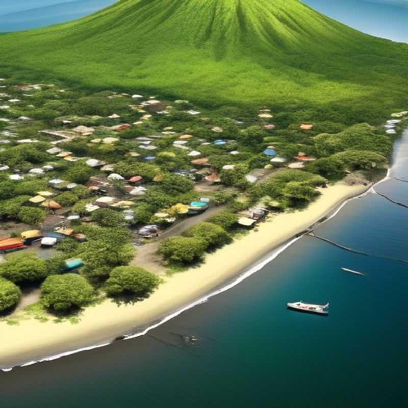 L'île d'Ometepe au Nicaragua, deux volcans majestueux dominant un paysage idyllique.