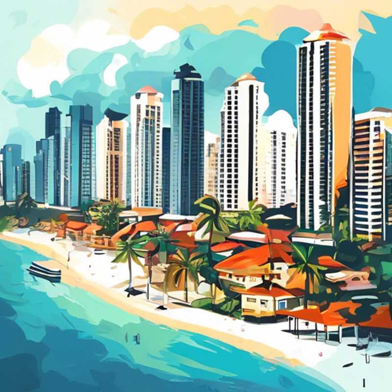 Panama City, Panama : Vue panoramique de la ville, illustrant le coût de la vie potentiellement élevé ou abordable selon les choix de visite.