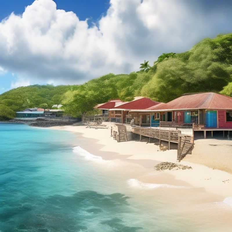 Here are a few options for alt text in Portuguese for an image of Roatán, Honduras in an article about the cost of visiting: