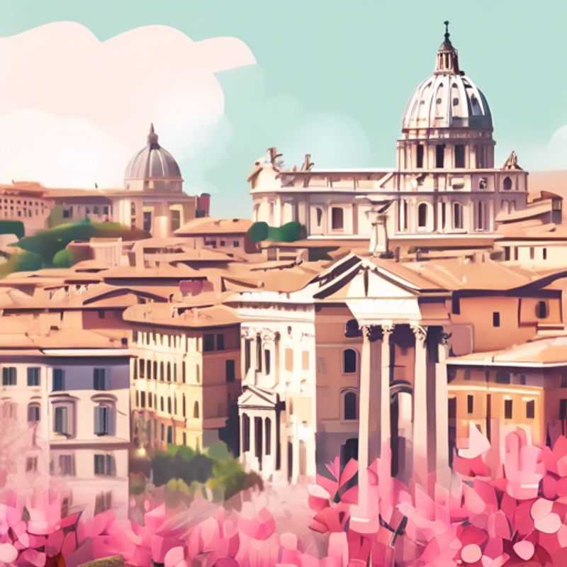 Rome, Italie: Une vue pittoresque illustrant le coût potentiel d'une visite, entre monuments anciens et ambiance animée.