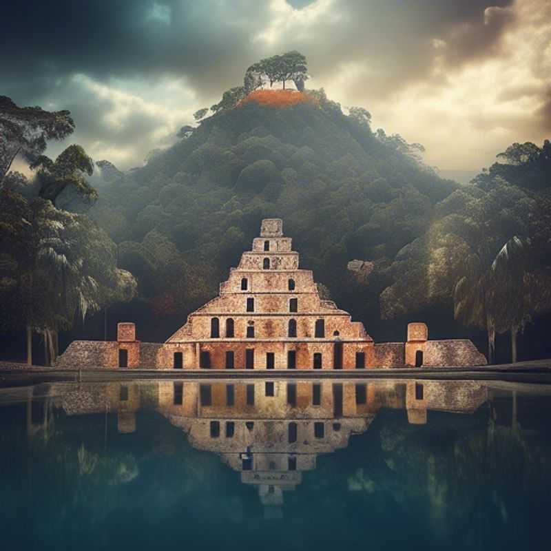 Copán, Honduras : des ruines mayas majestueuses sous un ciel bleu intense.