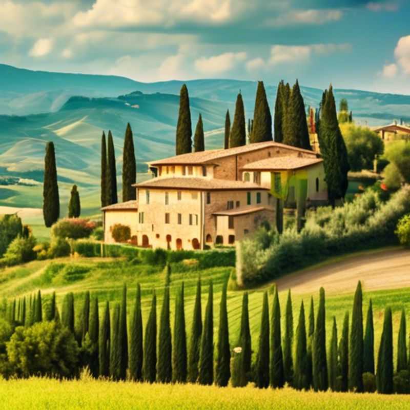 Here are a few options for alt text in Portuguese for an image of Tuscany, Italy in an article about whether Tuscany is expensive to visit: