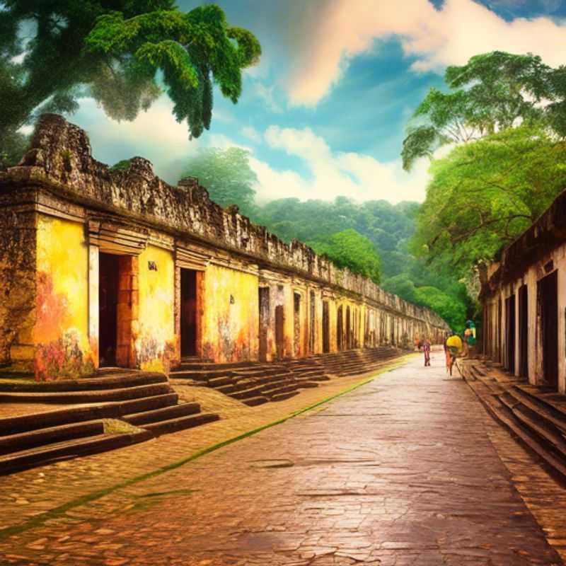 Copán, Honduras : Des ruines mayas impressionnantes sous un ciel bleu vif.