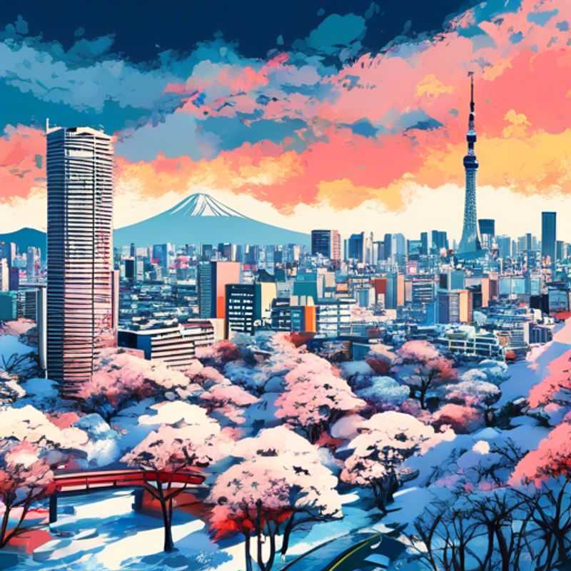 Tokyo, Japon : Vue impressionnante de la ville, soulignant son aspect moderne et dynamique, pour illustrer le coût de la vie et les attractions touristiques.