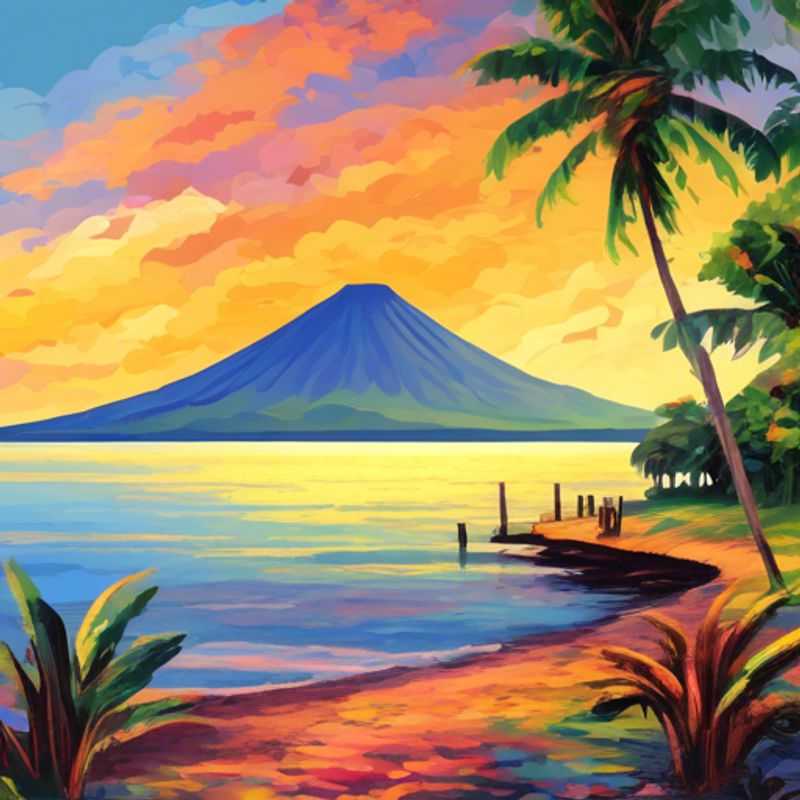L'île d'Ometepe au Nicaragua :