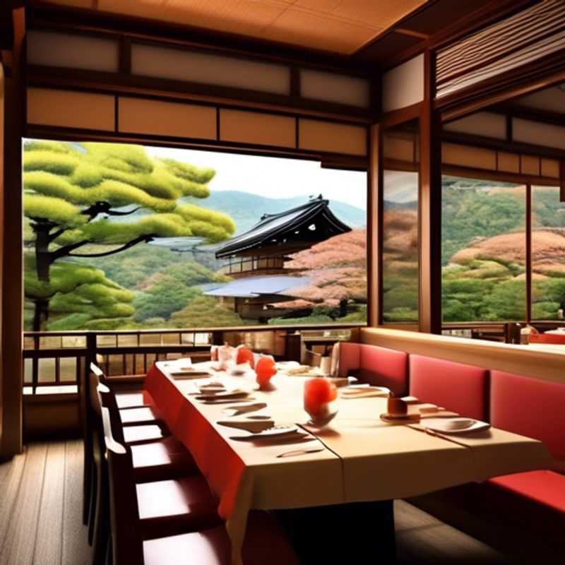 Kyoto, Japon : Scène pittoresque illustrant le coût potentiel d'une visite (ex: jardin zen, marché, rue animée).