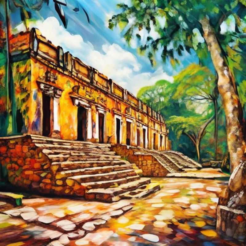 Copán, Honduras : Détail architectural impressionnant, illustrant le coût potentiel d'une visite.
