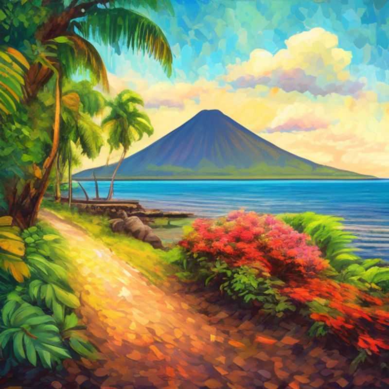 Deux randonneurs admirant les paysages luxuriants de l'île d'Ometepe, au Nicaragua, tout en réfléchissant aux coûts de leur visite.