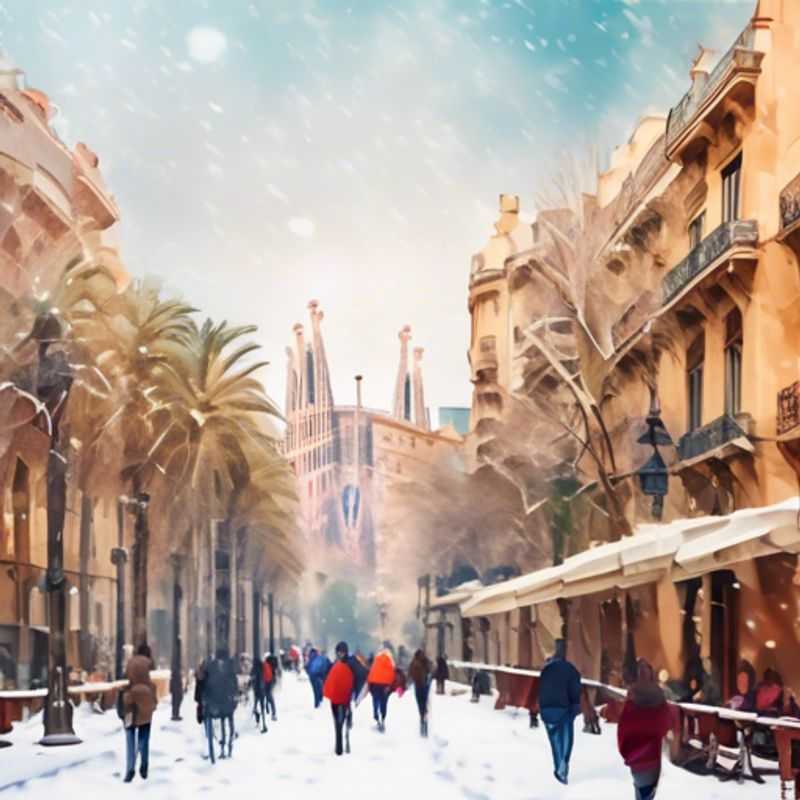Barcelone, Espagne : une image illustrant le coût de la vie touristique, peut-être montrant des prix de menus, des boutiques ou des monuments emblématiques.