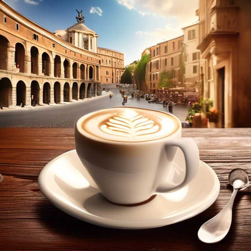 Rome, Italie : Vue pittoresque illustrant le coût potentiel d'une visite (évoquant des monuments emblématiques, une trattoria, etc.).