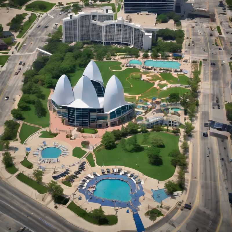 A vibrant aerial view of the Dallas skyline, showcasing the architectural diversity of areas perfect for travelers seeking the best places to stay in the city.
