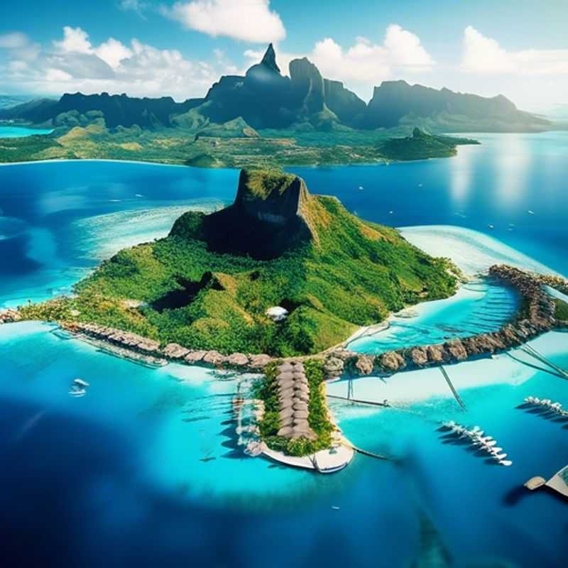 Lagune turquoise scintillante de Bora Bora, Polynésie française : un aperçu du luxe et du coût potentiel d'un séjour paradisiaque.
