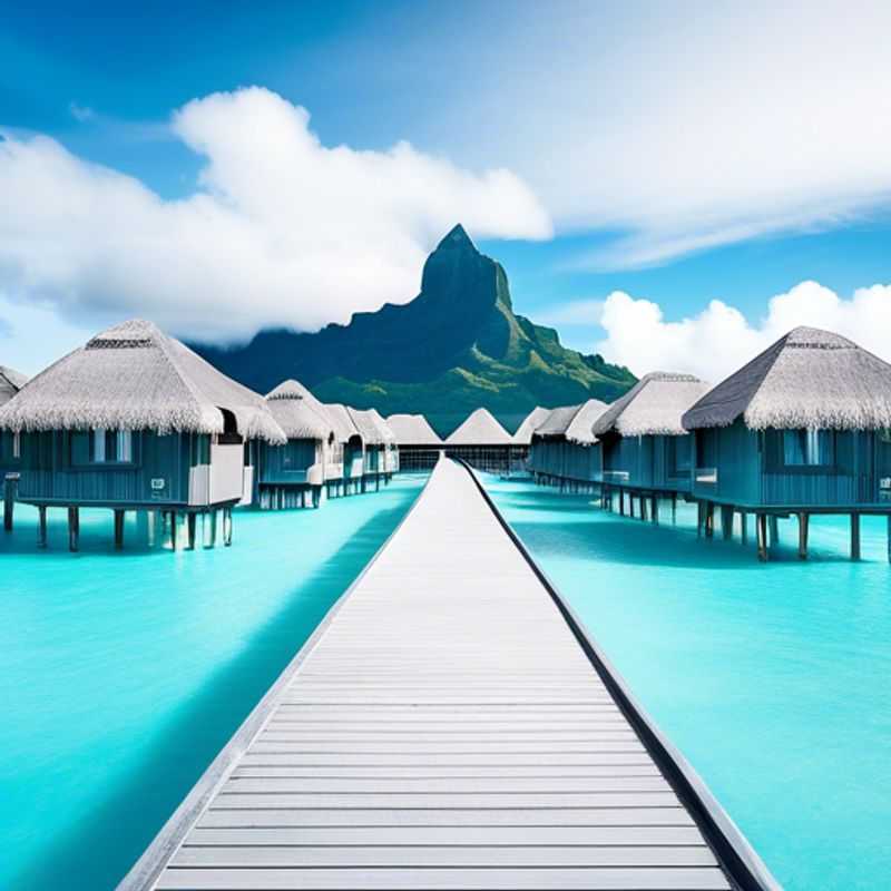 Lagune turquoise scintillante de Bora Bora, Polynésie française : un aperçu du luxe et du coût potentiel d'un séjour paradisiaque.