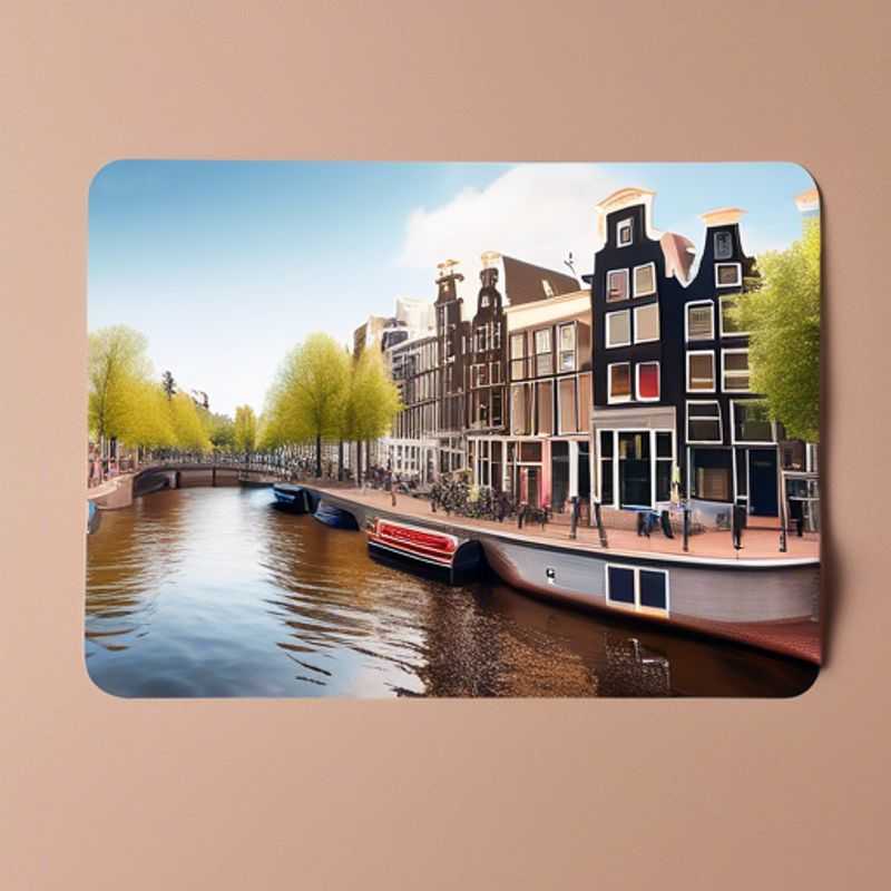 Canaux d'Amsterdam en hiver :