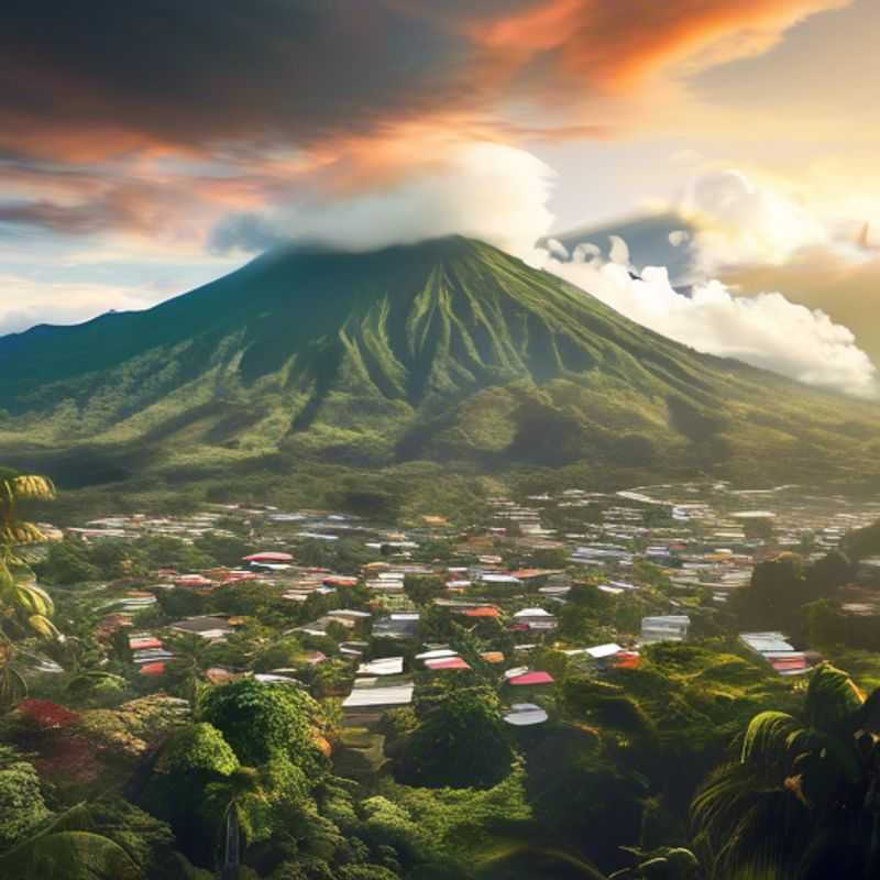 La Fortuna, Costa Rica : Un paysage luxuriant et volcanique.