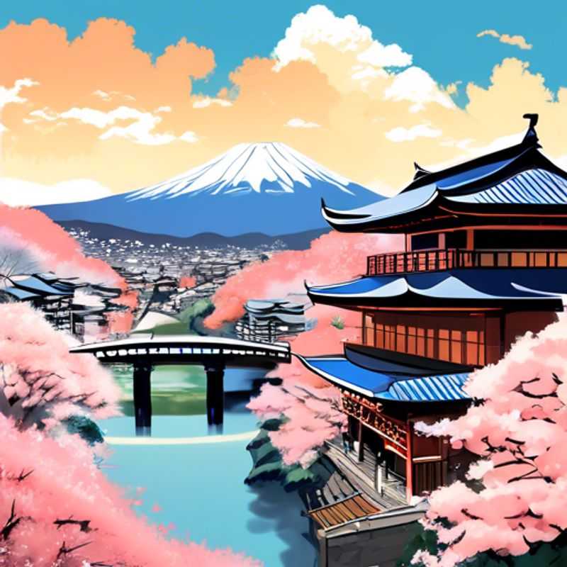 Kyoto, Japon : Scène pittoresque illustrant le coût potentiel d'une visite (ex: jardin zen, marché, rue animée).