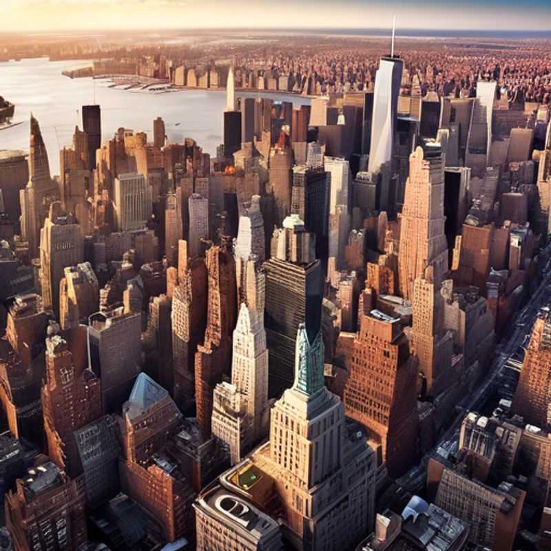 Vue imprenable de la skyline de New York, illustrant le coût de vie potentiellement élevé de la ville.