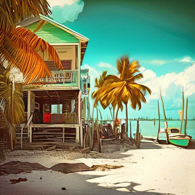 Caye Caulker, Belize: Une vue idyllique des eaux turquoise et des plages de sable blanc, illustrant le coût de la vie sur cette île paradisiaque.