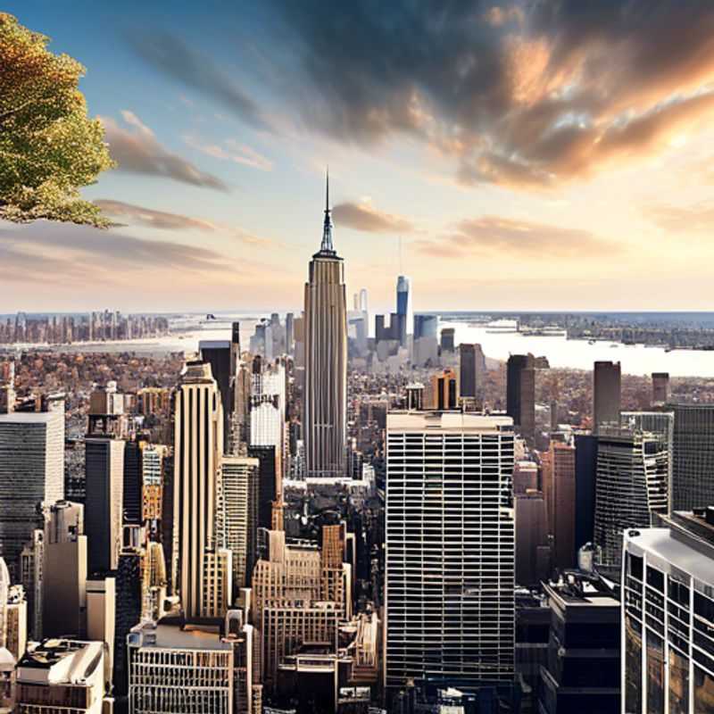 Vue imprenable sur la skyline de New York, illustrant le coût de la vie potentiellement élevé de la ville.