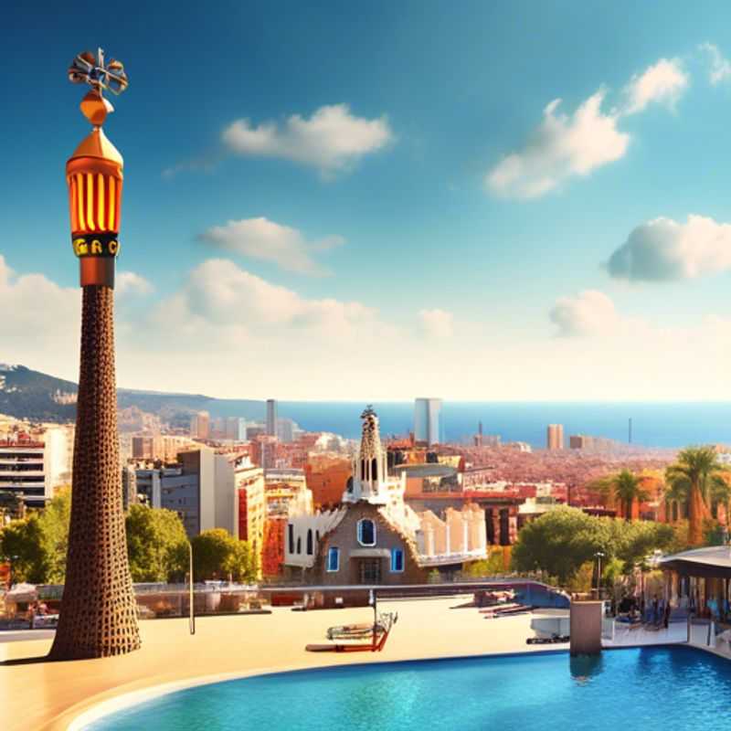 Here are a few options for alt text in Portuguese for an image of Barcelona in an article about the cost of visiting: