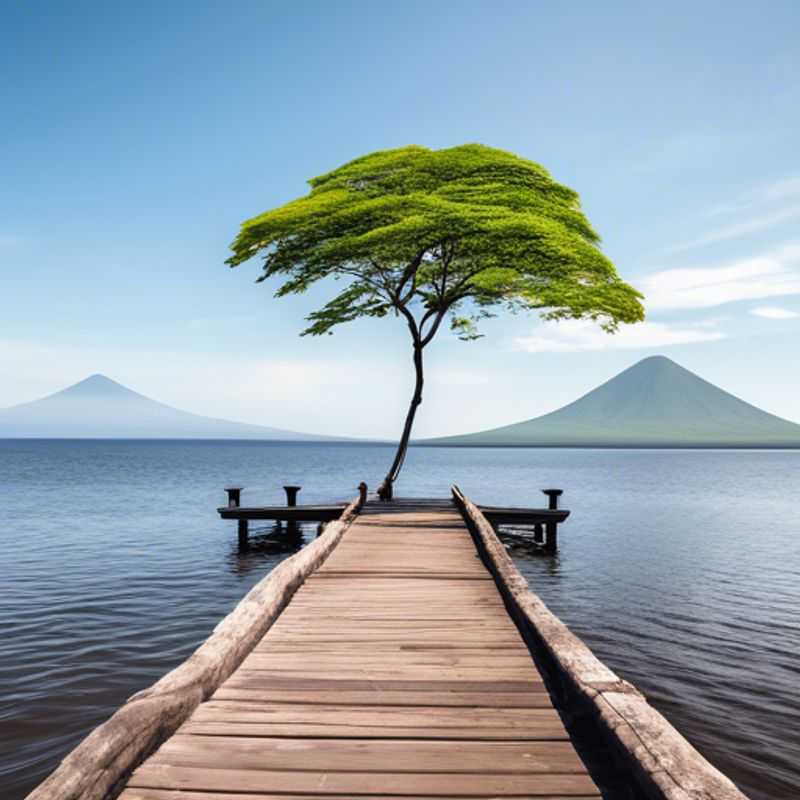 L'île d'Ometepe, Nicaragua : Vue imprenable sur les volcans et la nature luxuriante.