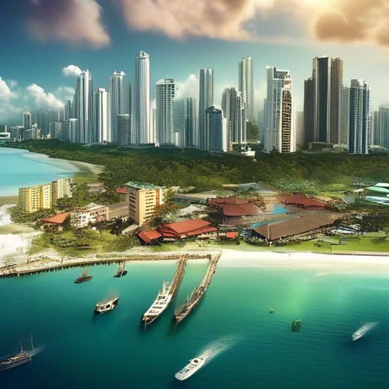 Panama City, Panama : Vue panoramique de la ville, pour illustrer le coût de la vie touristique.