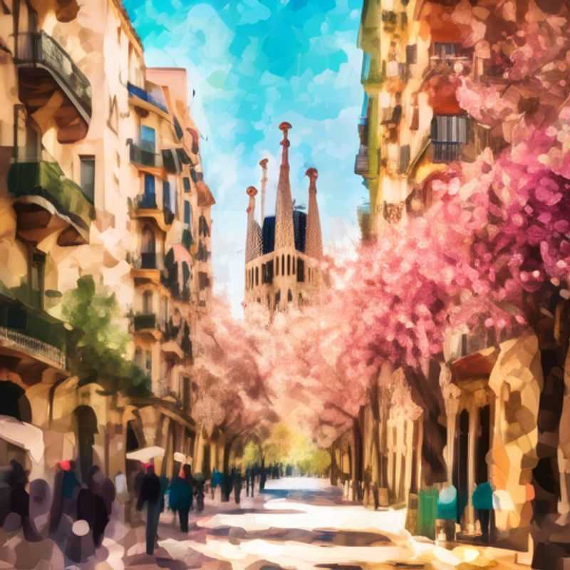 Here are a few options for alt text in French for an image of Barcelona, Spain in an article about the cost of visiting: