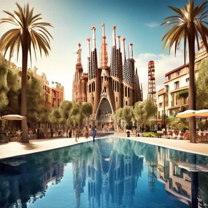 Here are a few options for alt text in French for an image of Barcelona, Spain in an article about the cost of visiting:
