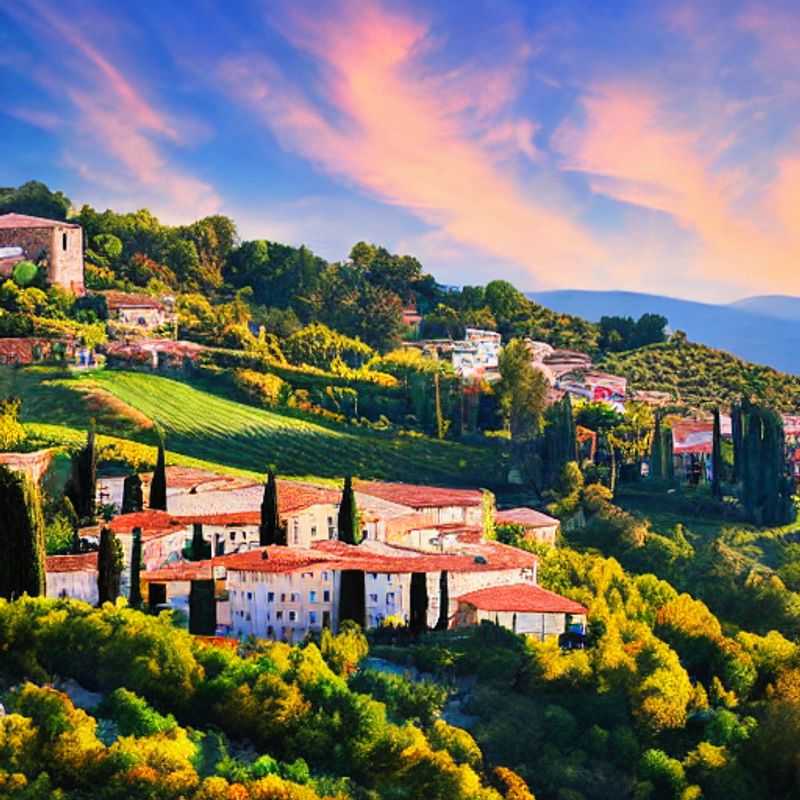Rolling Tuscan hills bathed in golden light, a picture-perfect scene and one of the most Instagrammable spots in Tuscany, Italy.