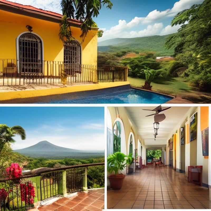 Charming cobblestone streets and colorful colonial buildings in Suchitoto, El Salvador.