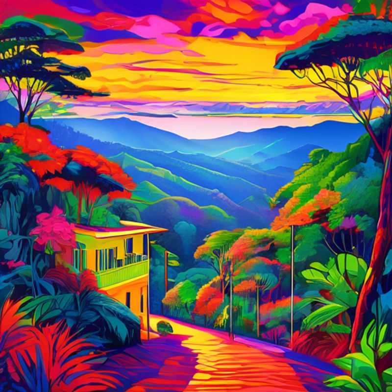 Un paysage enchanteur de Monteverde, Costa Rica : forêts nuageuses luxuriantes, interrogations sur le coût d'un séjour.