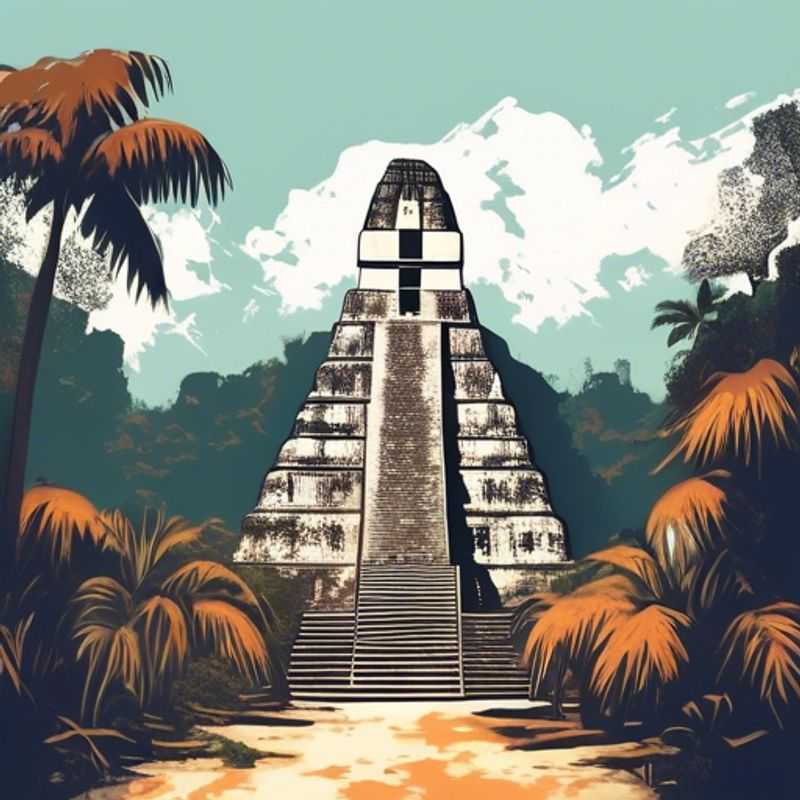 Les ruines mayas de Tikal, Guatemala, enveloppées par la végétation luxuriante.