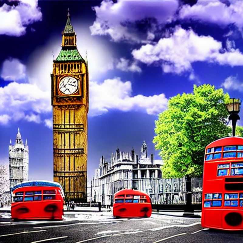A vibrant burst of red: The iconic London telephone booth stands out against a backdrop of bustling city life, a perfect Instagrammable spot in the heart of London. #LondonLife #SocialMediaGuide