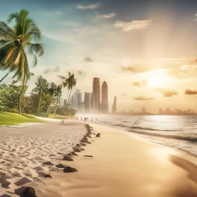 Panama City, Panama: Vue panoramique de la ville, illustrant le coût de la vie potentiellement élevé ou abordable selon les choix touristiques.