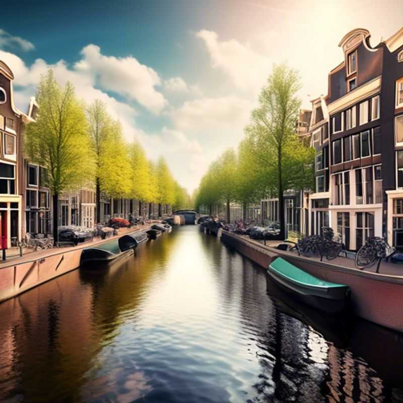 Canaux d'Amsterdam en hiver :