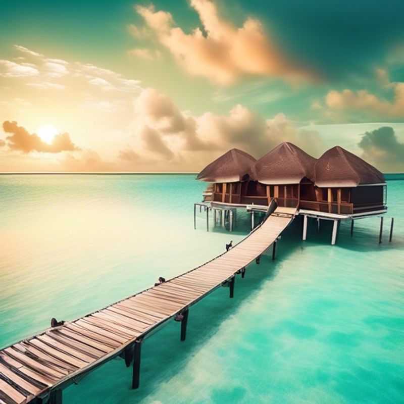 Un cadre paradisiaque aux Maldives: plages de sable blanc et eaux turquoise.