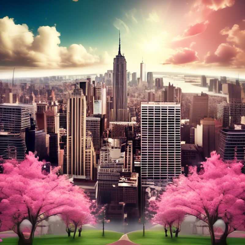 Vue de New York, États-Unis :