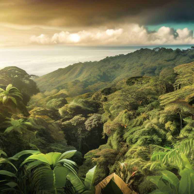 Monteverde, Costa Rica : Un paysage luxuriant et verdoyant.