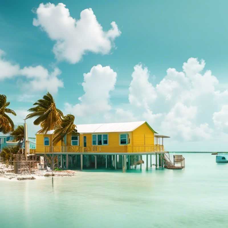 Caye Caulker, Belize: Une vue paradisiaque illustrant le coût de la vie sur l'île.