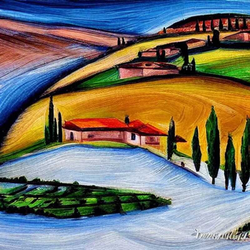 Rolling Tuscan hills bathed in golden light, a picture-perfect scene and one of the most Instagrammable spots in Tuscany, Italy.