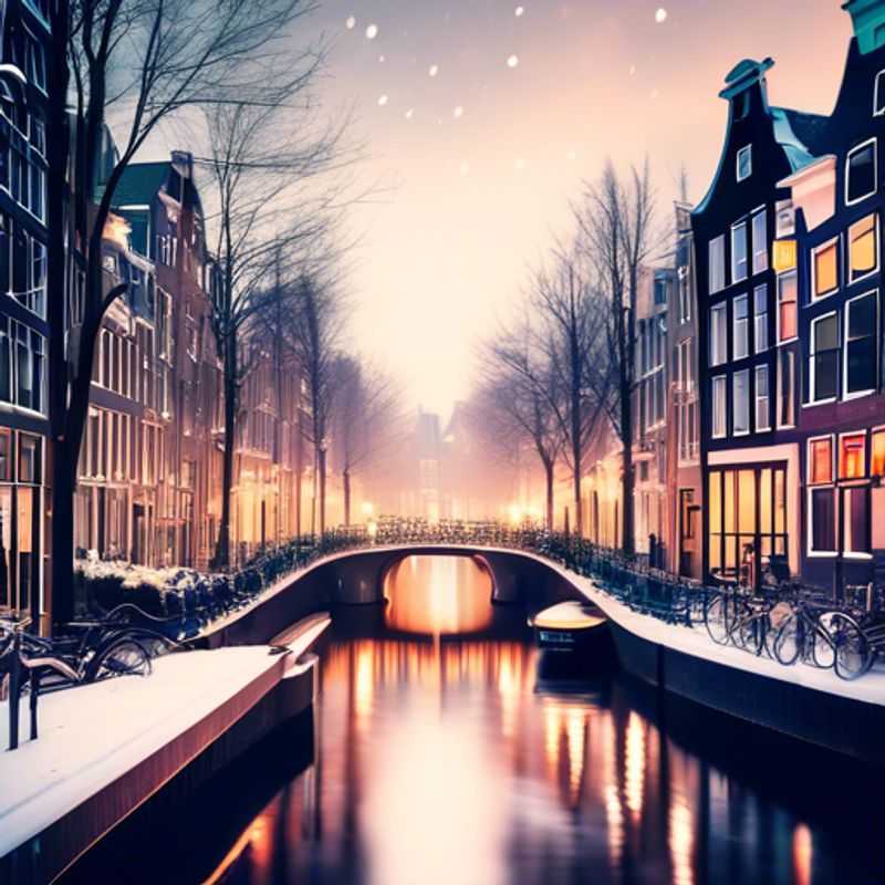 Amsterdam en hiver : un canal gelé, reflétant les maisons colorées – est-ce que ça coûte cher de visiter cette ville magnifique ?