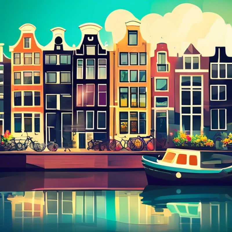 Canaux d'Amsterdam en hiver :